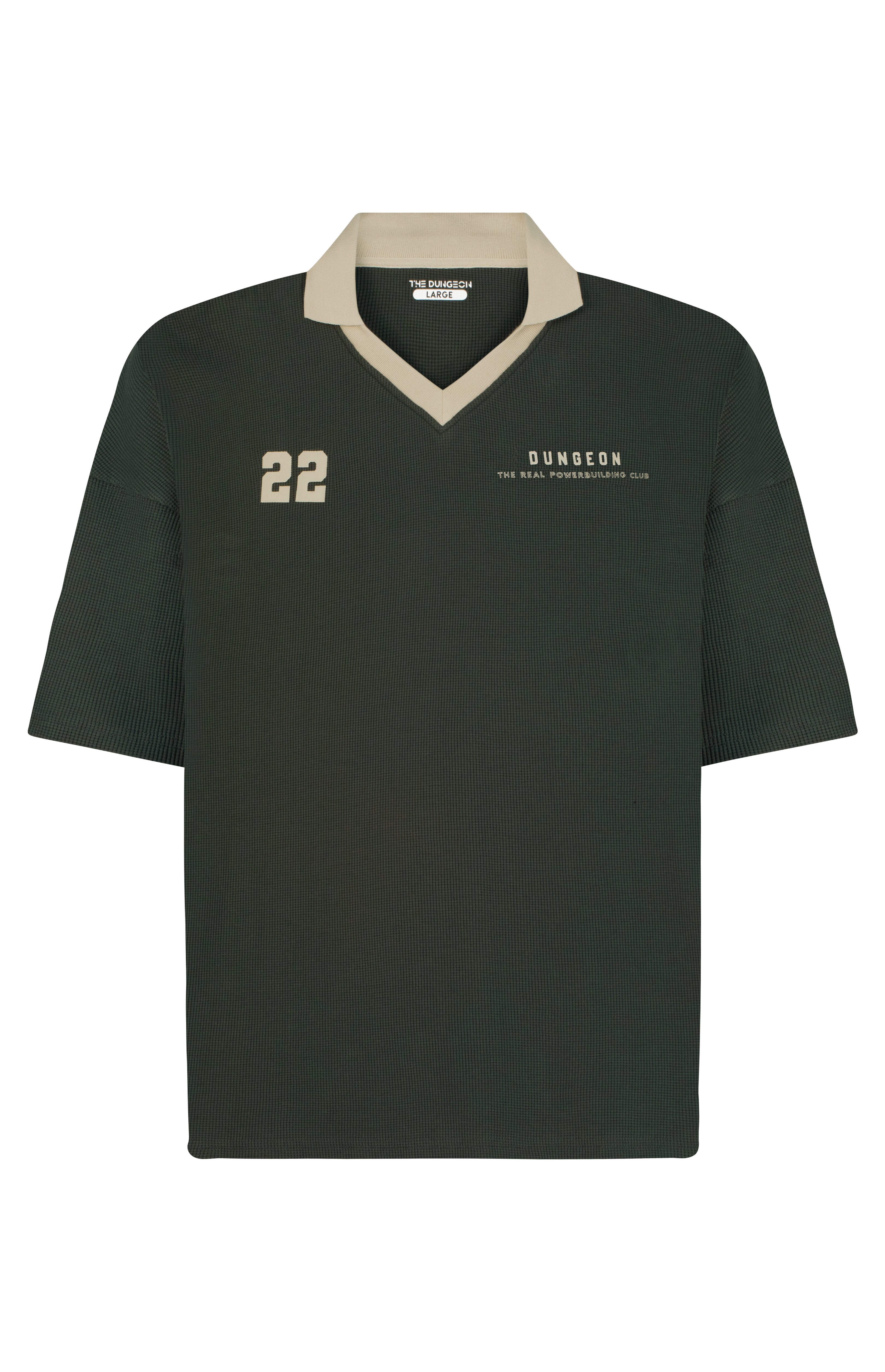 Dark green sports jersey with '22' and 'Dunkel' branding on a white background