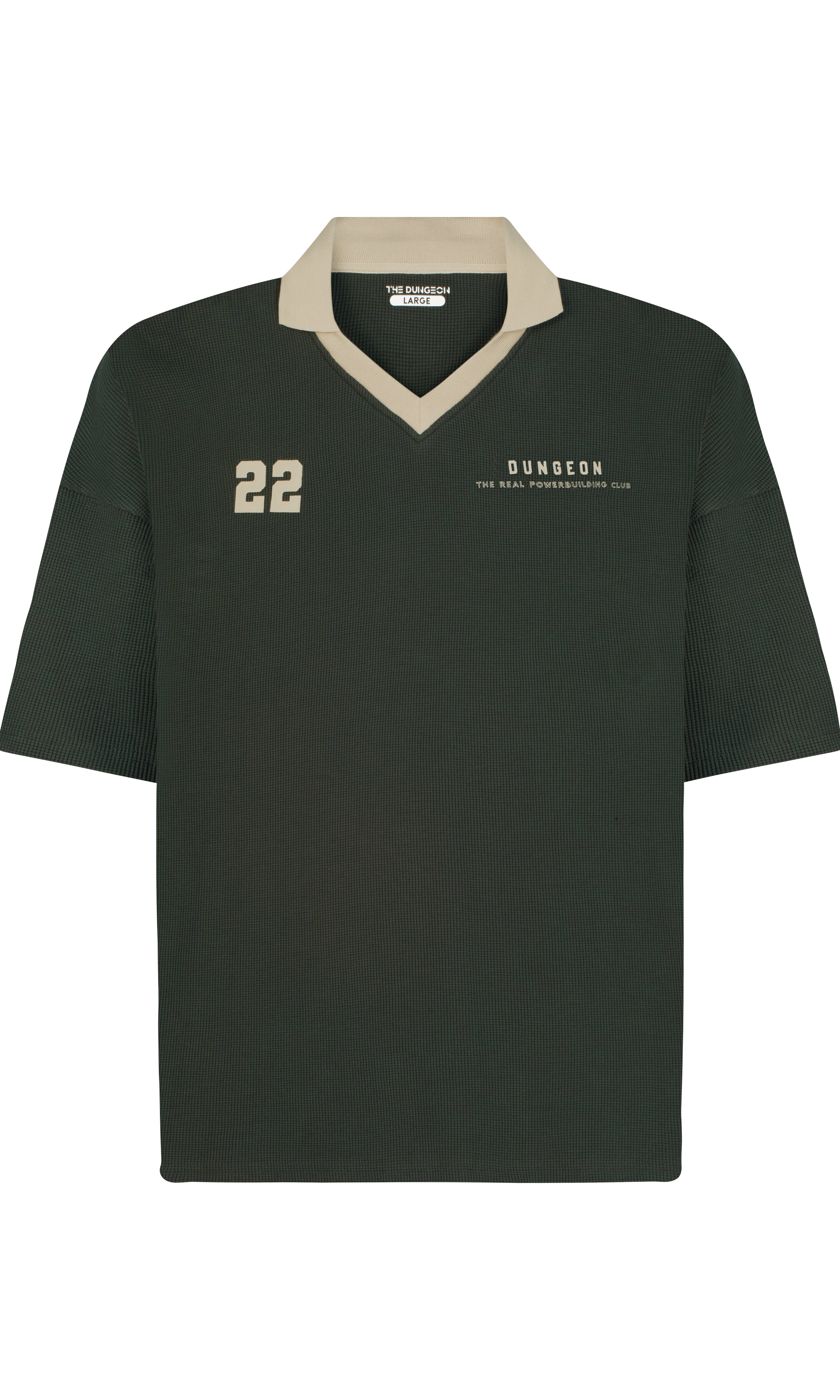 Dark green sports jersey with '22' and 'Dunkel' branding on a white background
