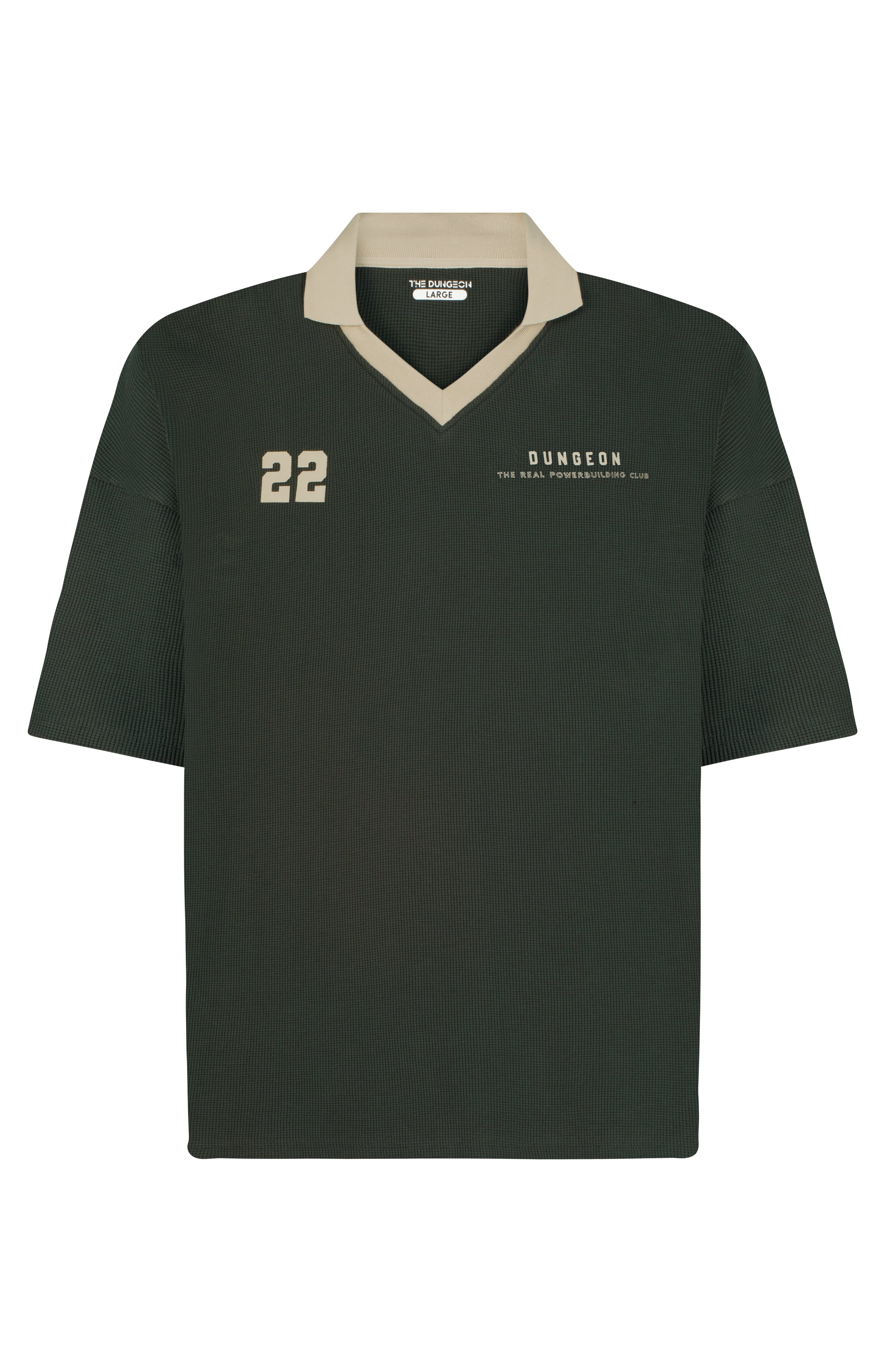 Dark green sports jersey with '22' and 'Dunkel' branding on a white background